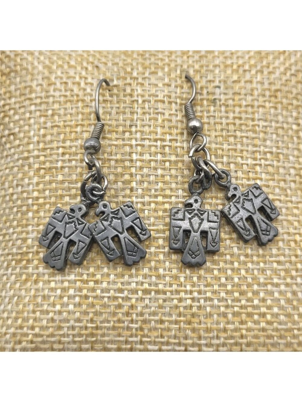 Vinage Thunderbird dangle earrings Southwest Jewelry Western Costume Festival
